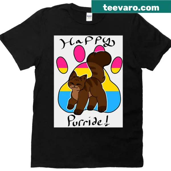 T-shirt featuring the pansexual pride flag illustration