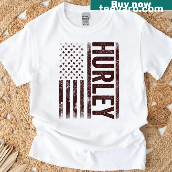 Vintage distressed t-shirt featuring the American flag design