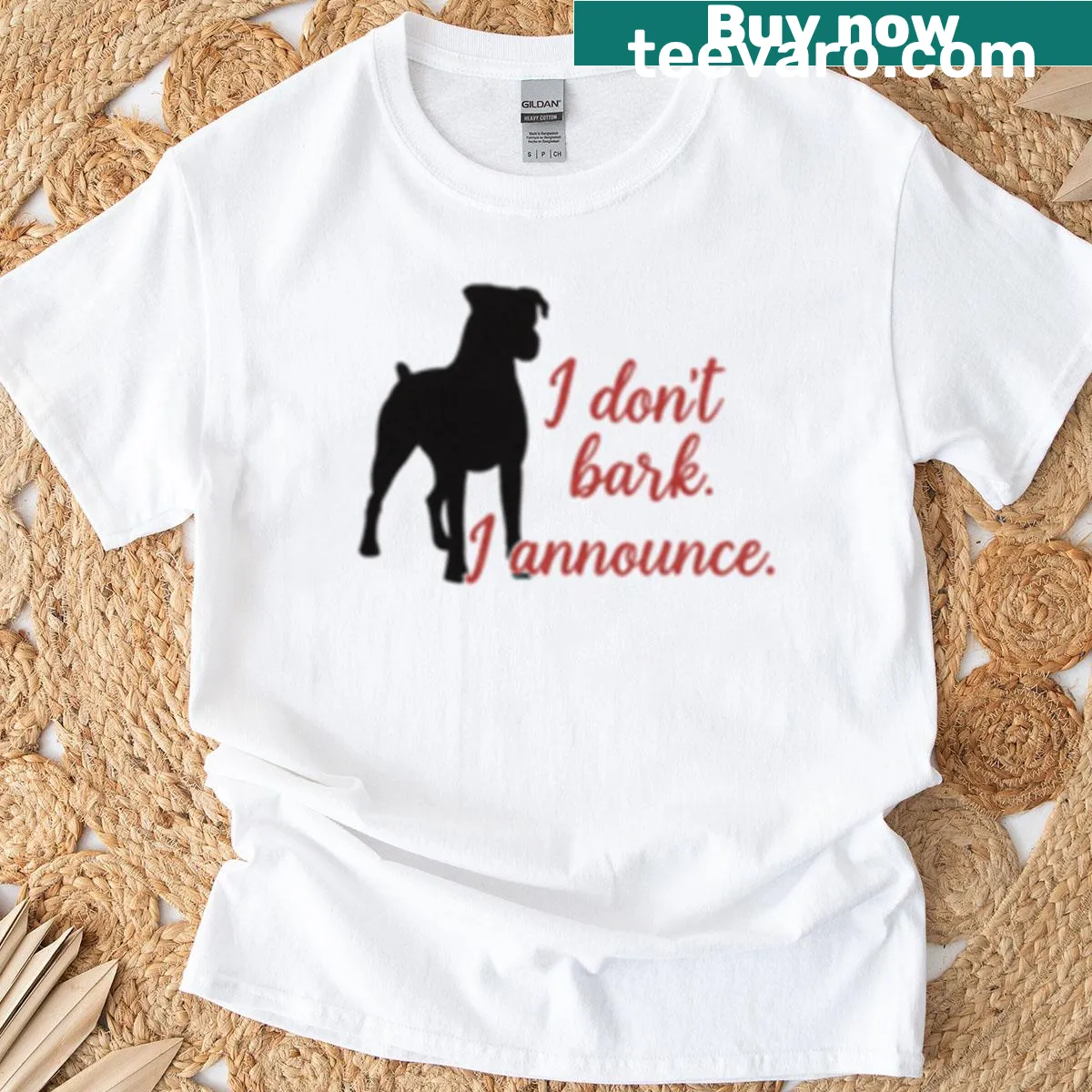 Proud Boxer dog quote on a playful t-shirt with sparkle — on a men's t-shirt