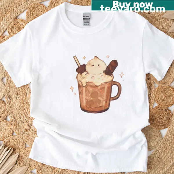 T-shirt featuring 'Iced Choco Float Buddy' phrase for dessert lovers