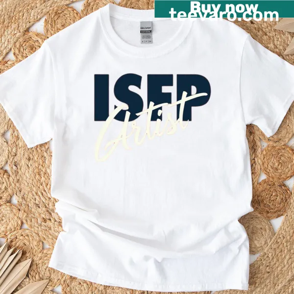 T-shirt with abstract typography celebrating the ISFP artist personality