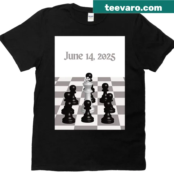 Minimalist T-shirt featuring the date June 14, 2025