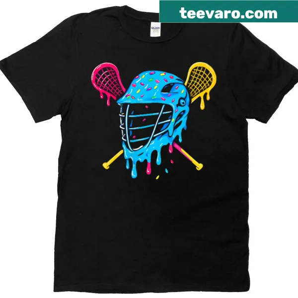 Double-sided lacrosse-themed T-shirt with ice cream design