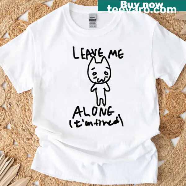 Illustrative T-shirt featuring a tired cat with humorous text.