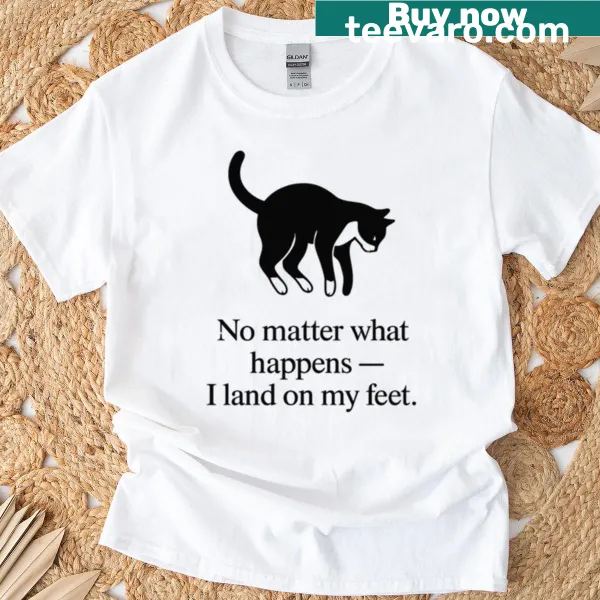 Illustrative cat design t-shirt with a whimsical theme