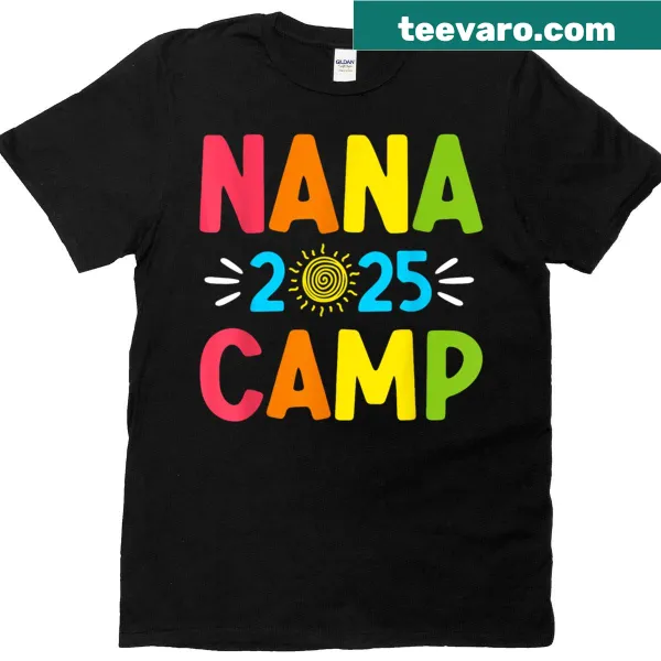 Kids t-shirt for 'Nana Camp 2025' family vacation.
