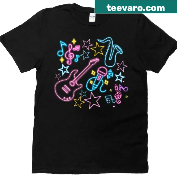 Typography T-shirt featuring a fun Neon Jam design