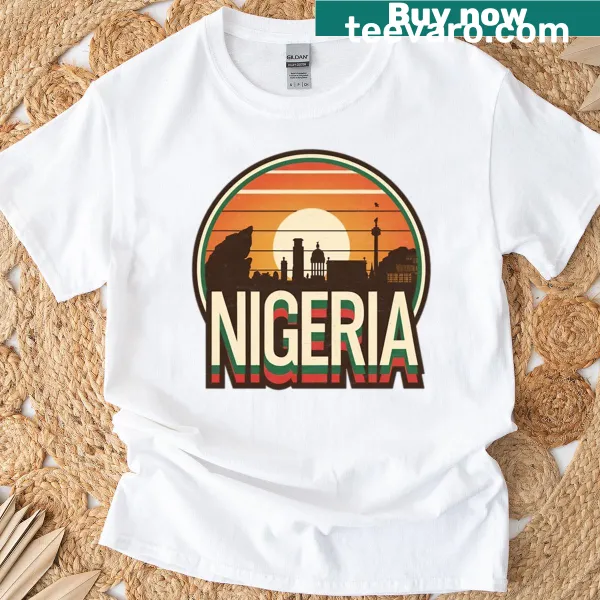 T-shirt displaying bold text celebrating Nigeria