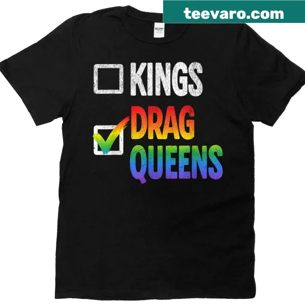T-shirt featuring 'No Kings Pride' text design