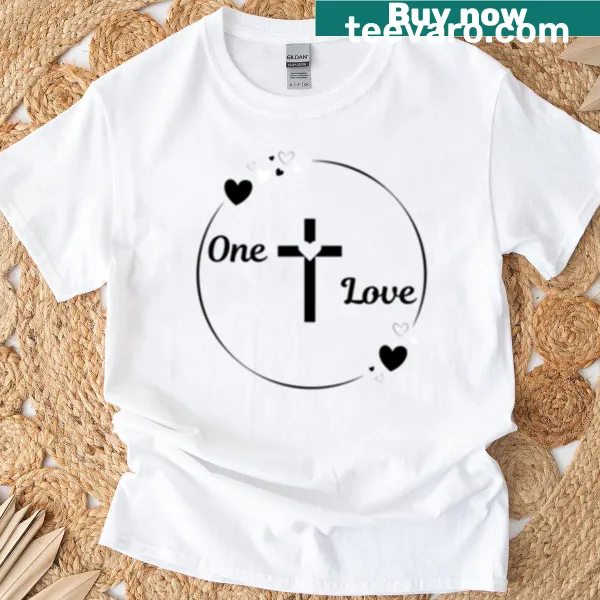 Hand-lettered design of a cross and hearts for faith expression