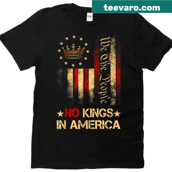 T-shirt with 'No Kings In America' and June 14 text