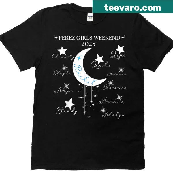 Celebratory t-shirt for Perez Girls Weekend 2025