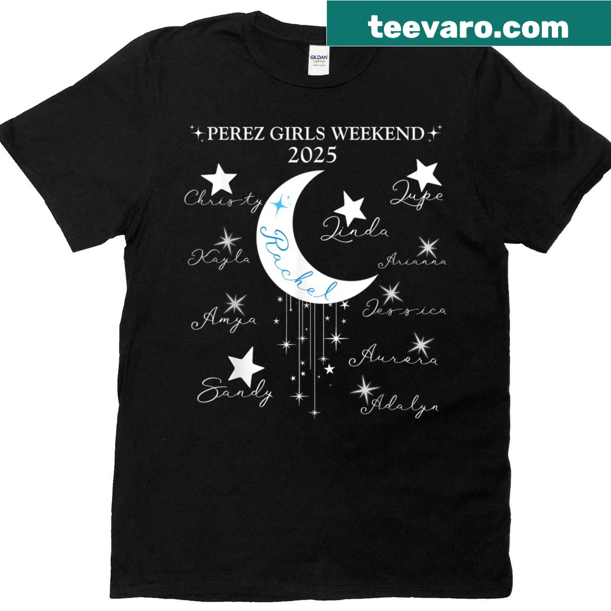 Celebratory t-shirt for Perez Girls Weekend 2025 — on a men's t-shirt