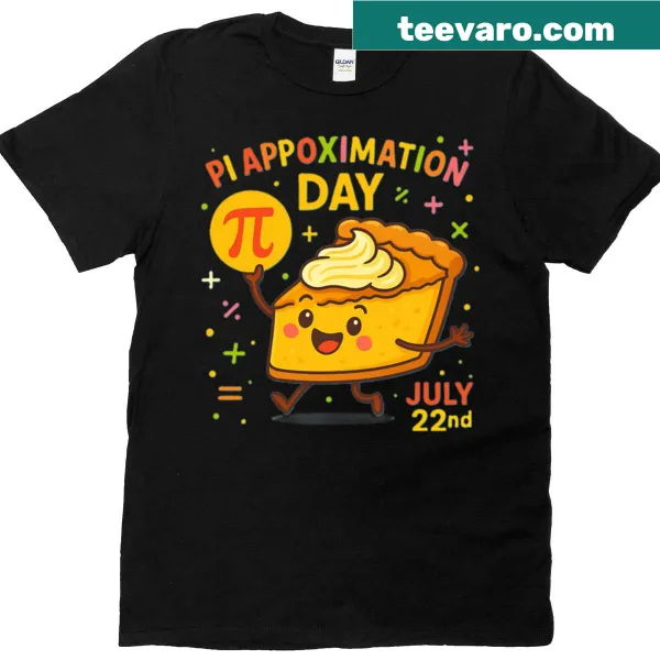 T-shirt celebrating Pi Approximation Day with mathematical design