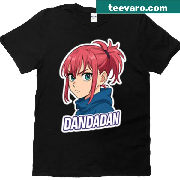 T-shirt with a cute illustration of a pink-haired demon character