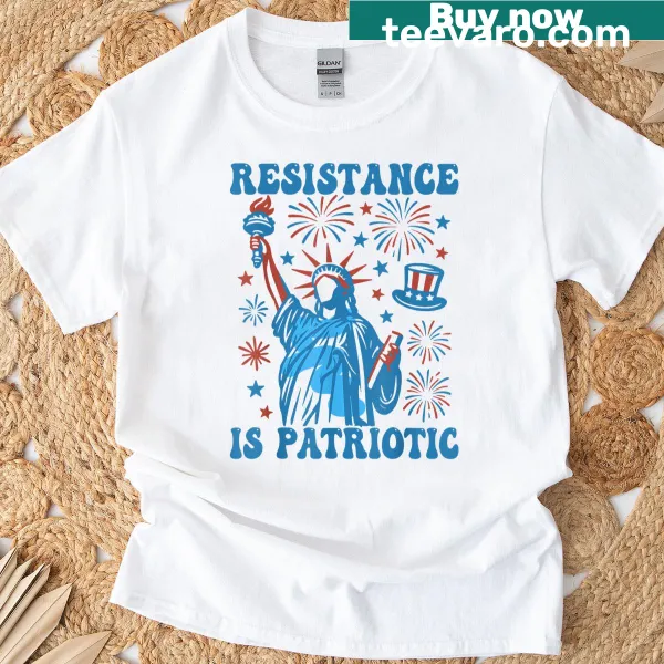 Statue of Liberty graphic with ‘Resistance Is Patriotic’ text
