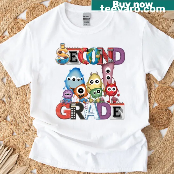 Oversized T-shirt with friendly monster illustrations
