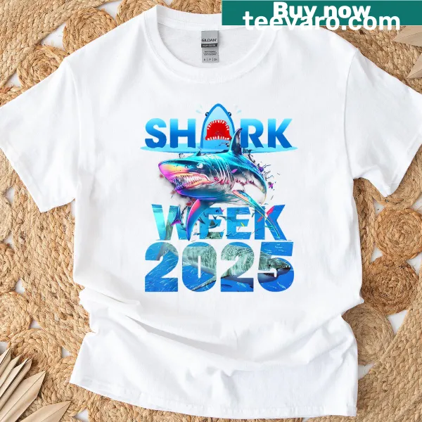 Ocean conservation-themed T-shirt for shark lovers