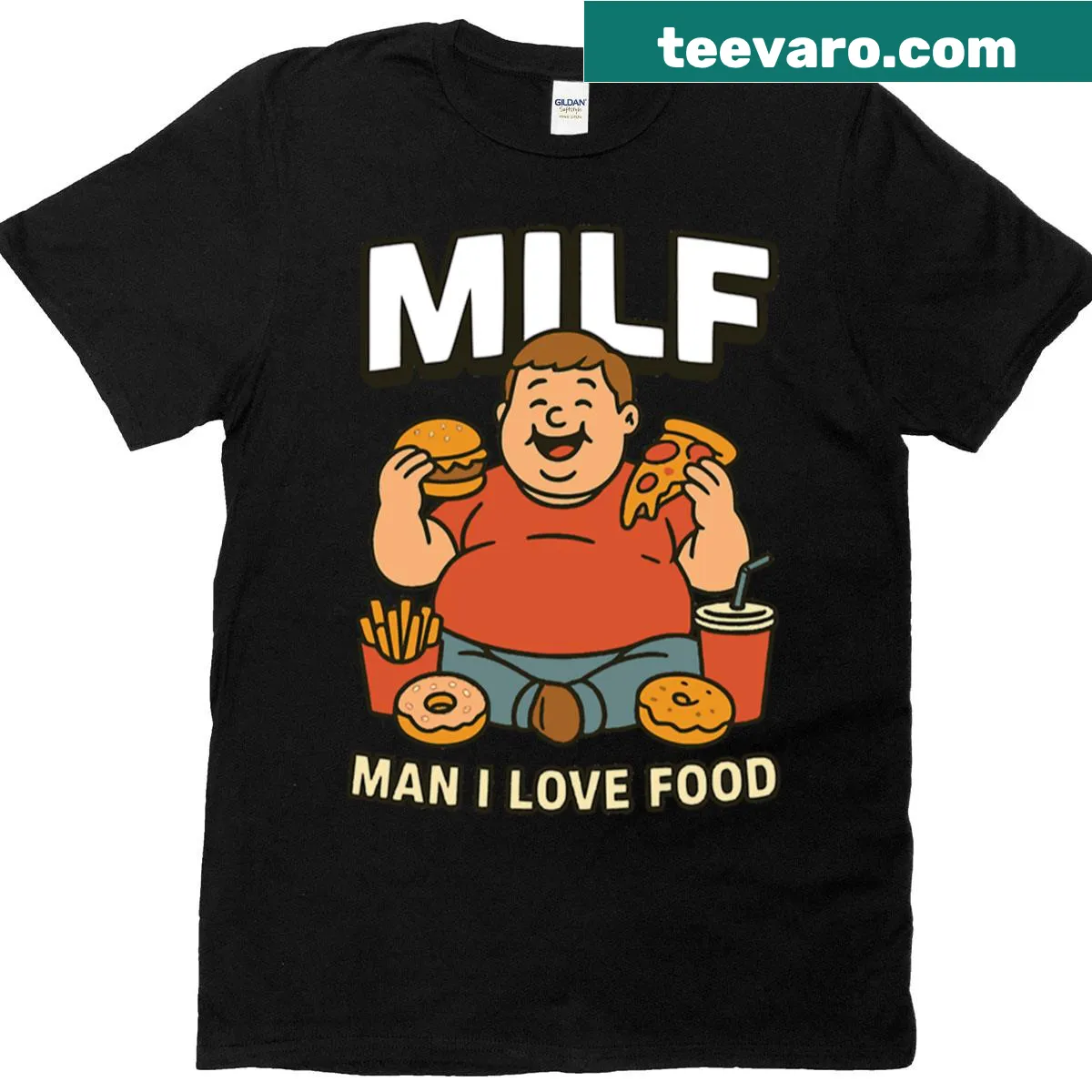 Shrek-inspired swamp parody graphic on a T-shirt — on a men's t-shirt