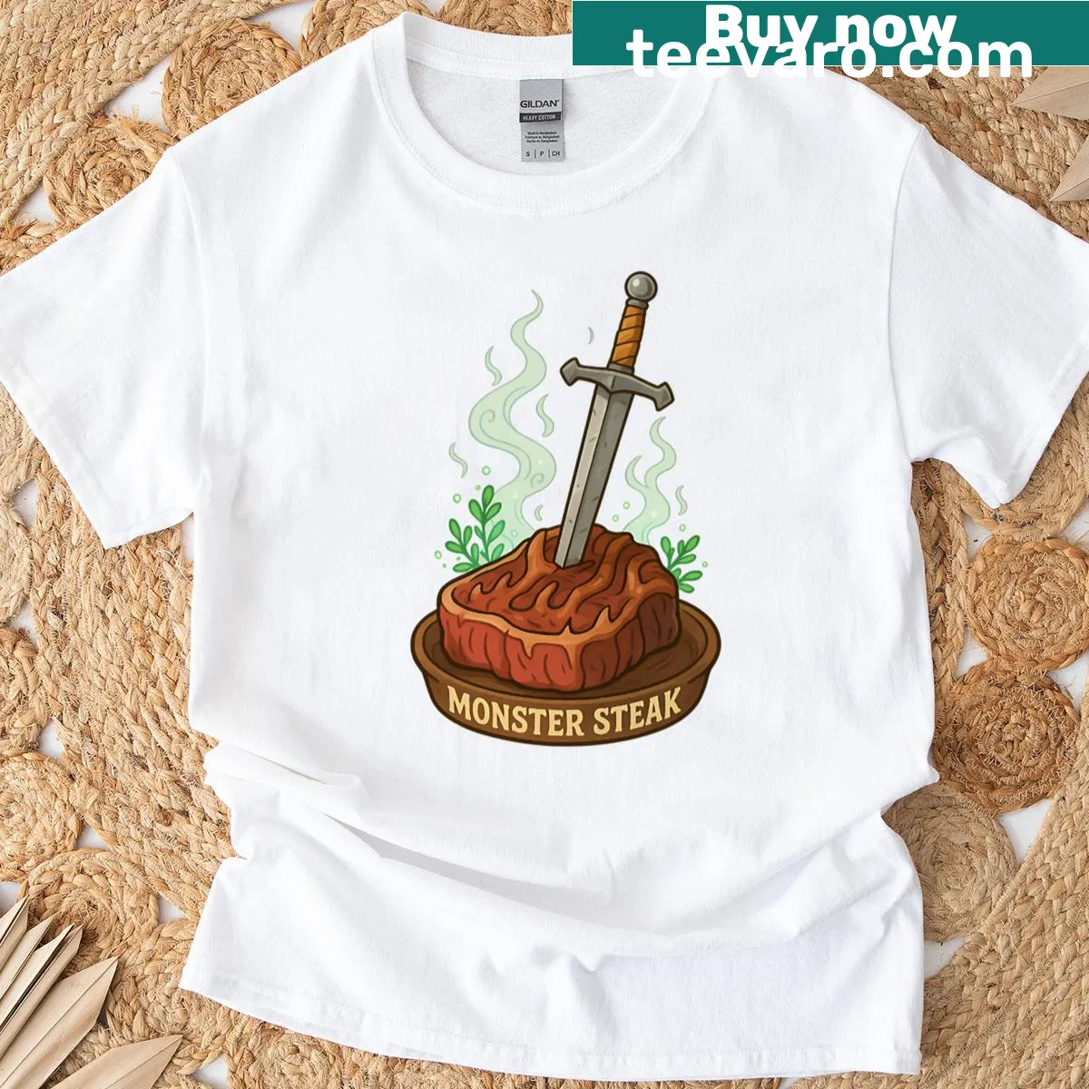 Funny culinary quote design t-shirt with bold typography — on a men's t-shirt