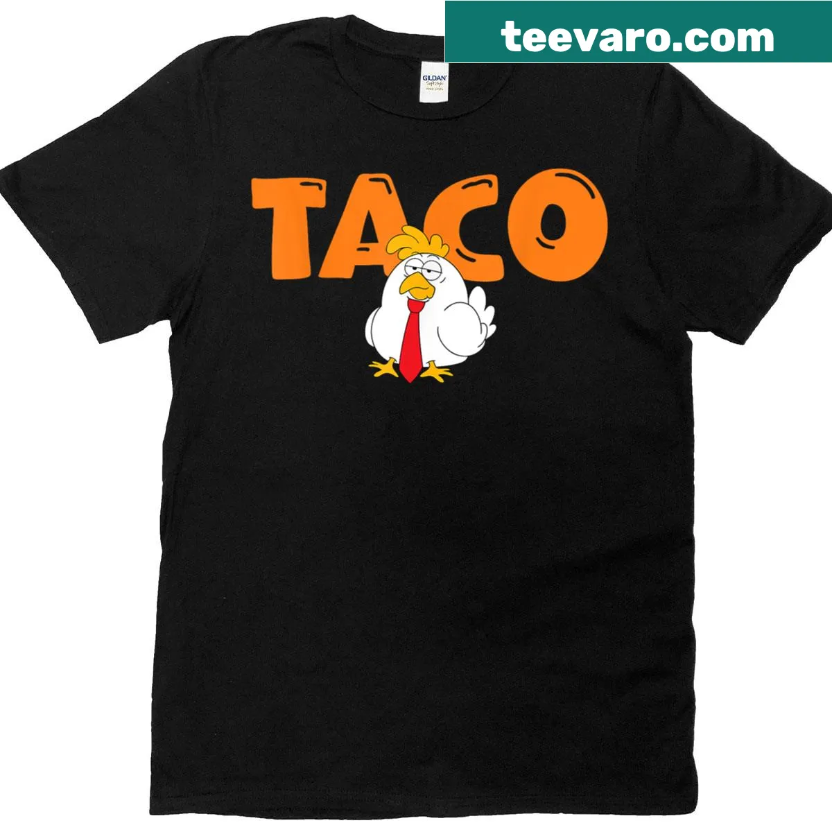 Funny Taco Trump t-shirt featuring a taco graphic and humorous text — on a men's t-shirt
