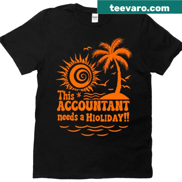 Playful tropical vibes design for accountants needing a holiday