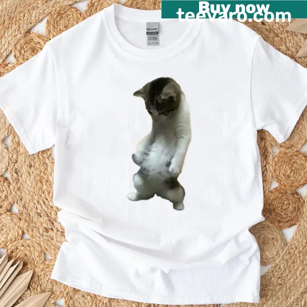 Cartoon T-shirt featuring a mischievous cat graphic
