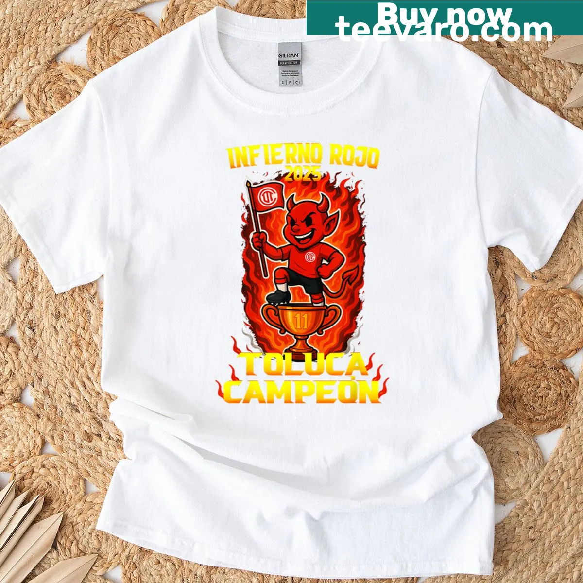Tribute T-shirt celebrating Toluca's championship win — on a men's t-shirt