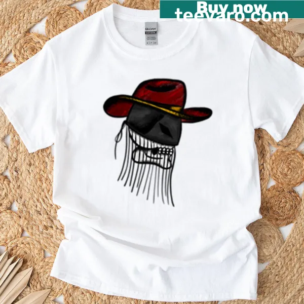 Zombie cowboy illustration on a graphic T-shirt