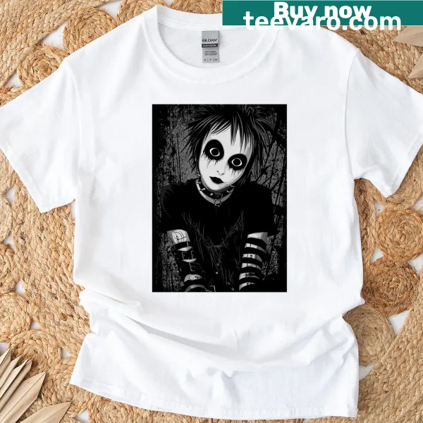 Vector punk character with mohawk and tattoos on a T-shirt