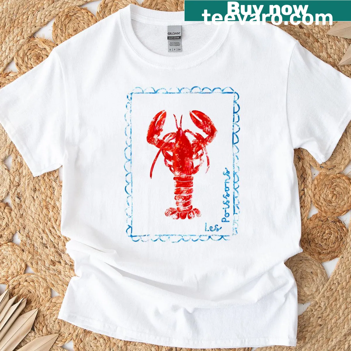 Vintage-inspired T-shirt featuring nostalgic Red Lobster design — on a men's t-shirt