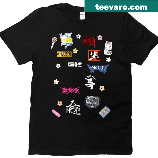 T-shirt featuring 'Album Stray Kids' in a stylish design