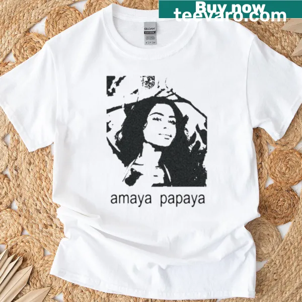 Playful T-shirt with the text 'Amaya Papaya' in fun typography.