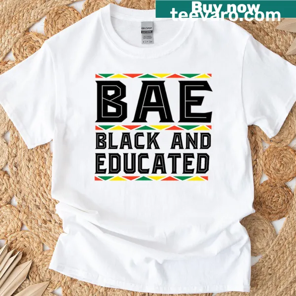 Afrocentric design of Black and Educated T-shirt