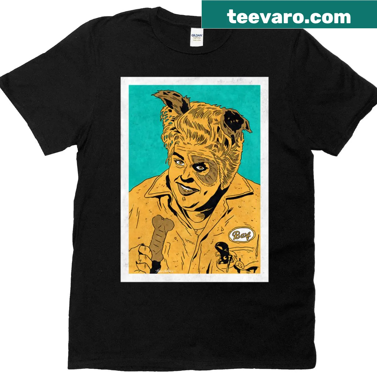 Pop art graphic of Barf from Spaceballs film — on a men's t-shirt