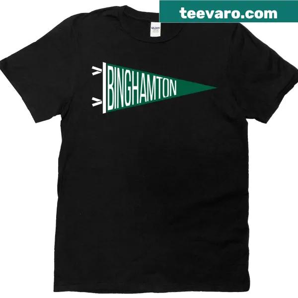 Vintage-style Binghamton pennant graphic T-shirt