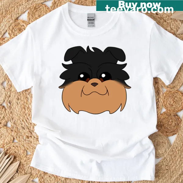 Illustrative T-shirt featuring a cute Affenpinscher dog face