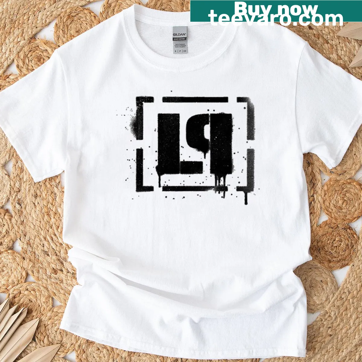 Nature-inspired T-shirt featuring a park emblem — on a men's t-shirt