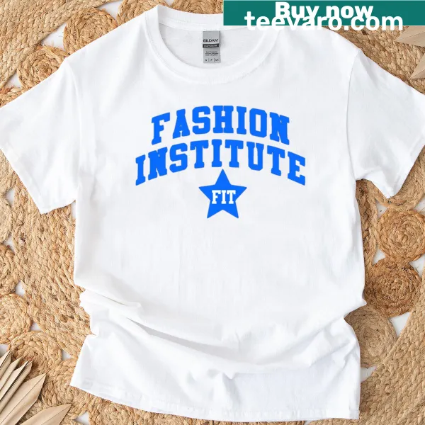 Oversized New York City graphic on a blue t-shirt.