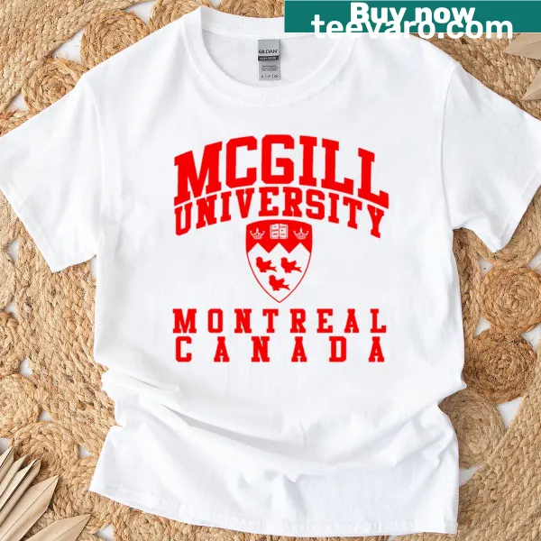 T-shirt featuring McGill University emblem in a sleek design