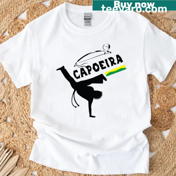 Illustration of Capoeira movements on a T-shirt