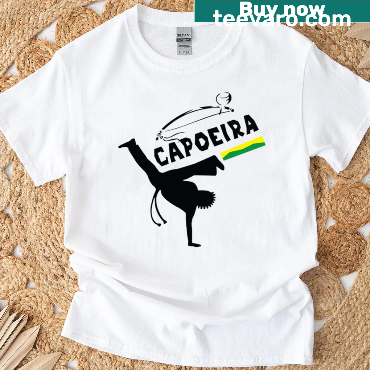 Illustration of Capoeira movements on a T-shirt — on a men's t-shirt