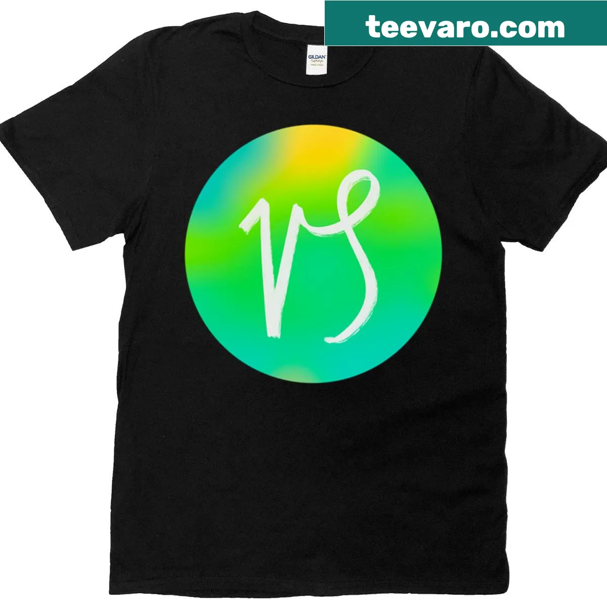 Minimalist Capricorn zodiac icon T-shirt design — on a men's t-shirt