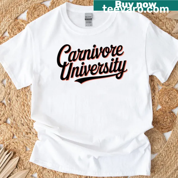 Retro typography T-shirt celebrating meat-based cuisine