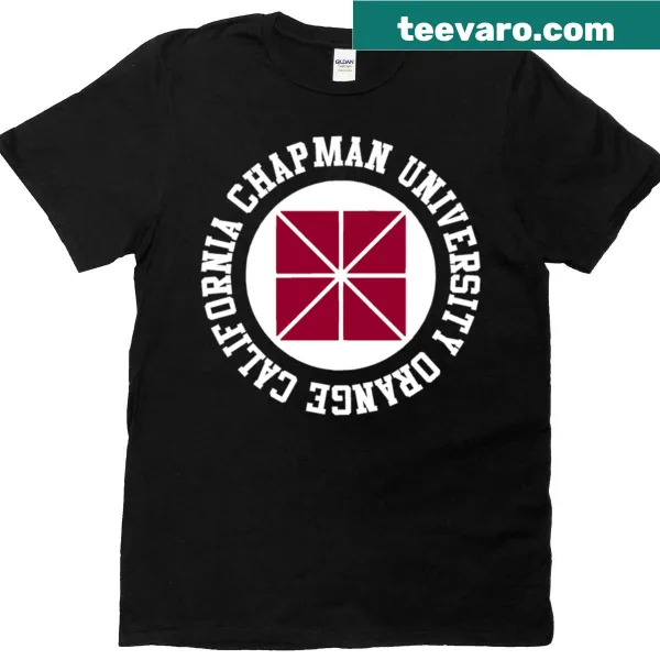 Chapman University T-shirt with bold typography and California theme