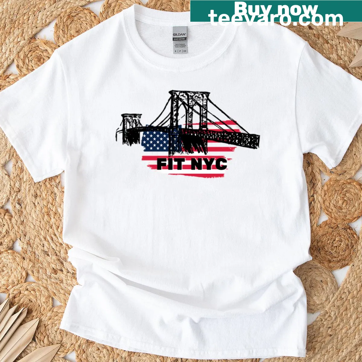 Fashion Institute of Technology logo T-shirt design — on a men's t-shirt
