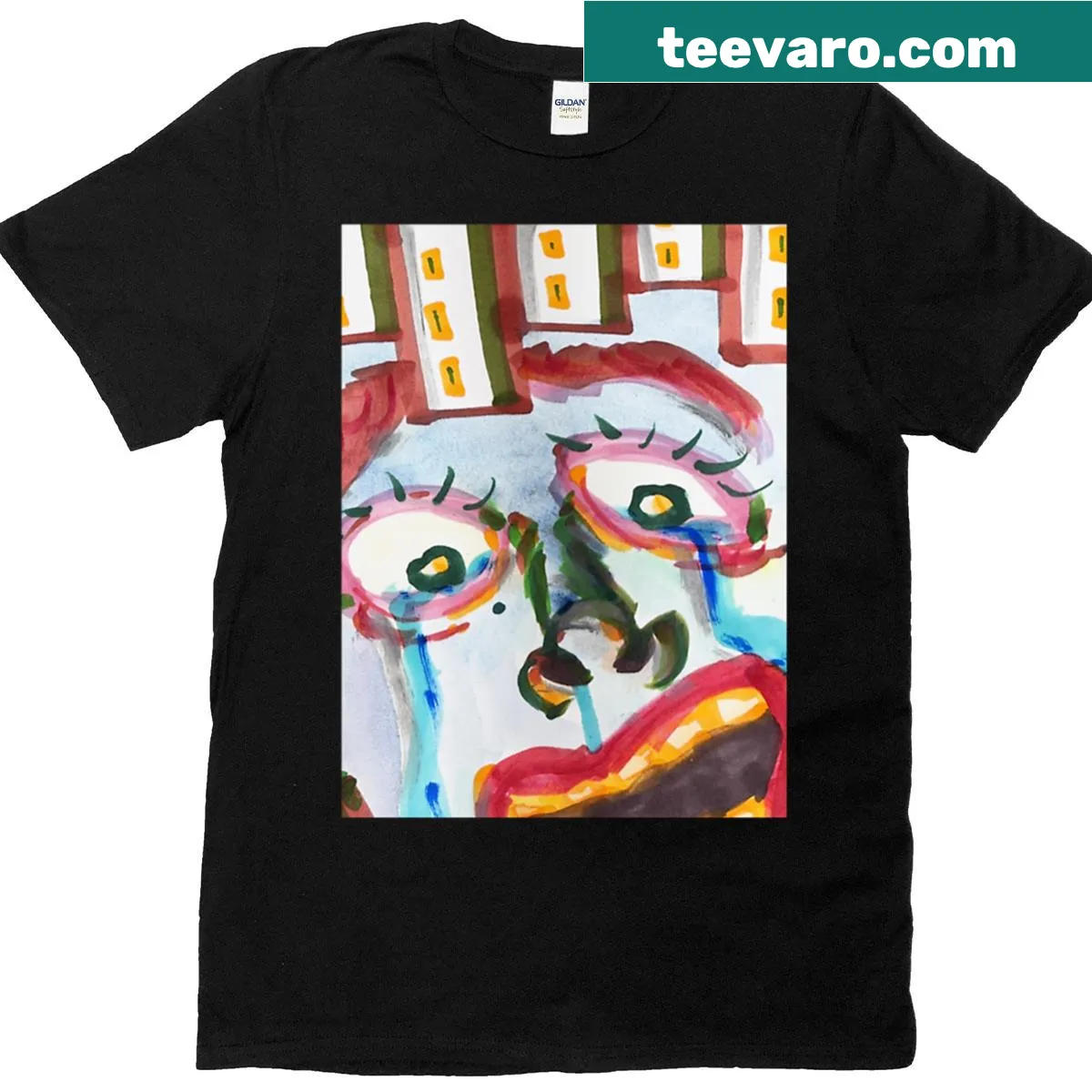 Bold typographic Cry1 graphic on a T-shirt — on a men's t-shirt