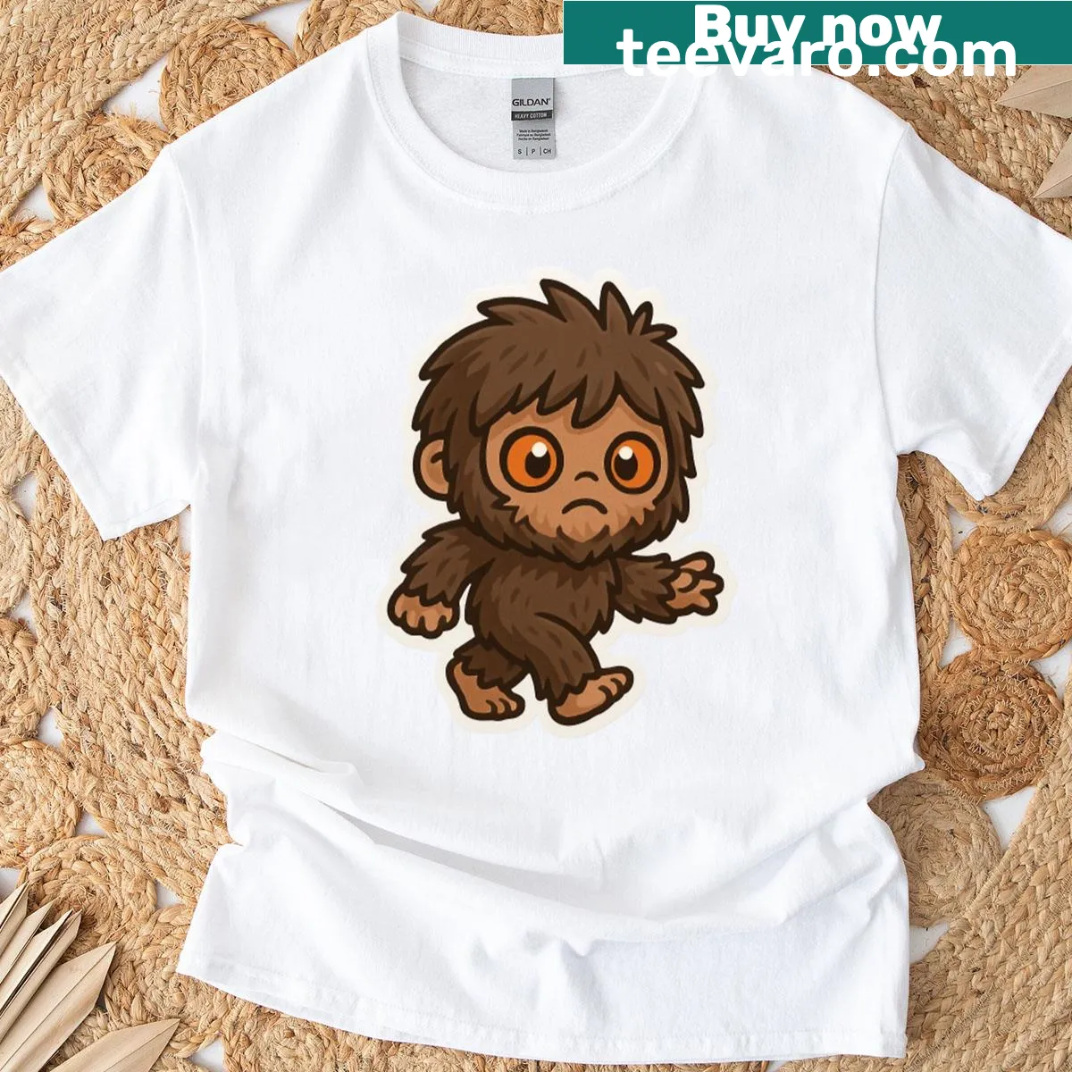 Charming chibi character design on t-shirt — on a men's t-shirt