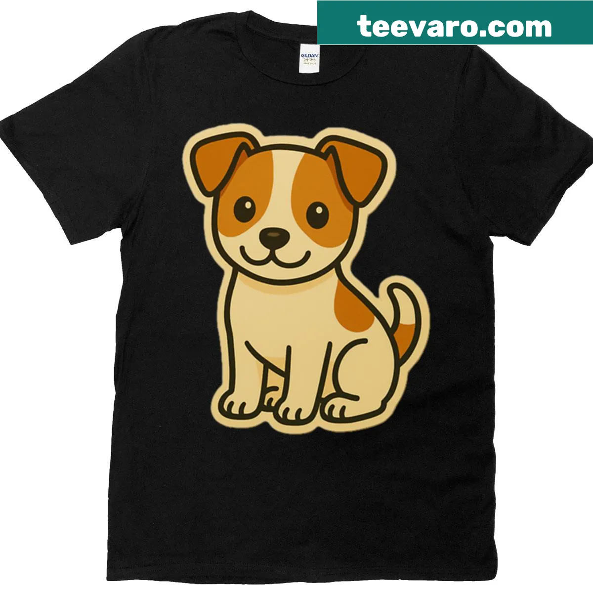 Illustrated Jack Russell dog graphic on a cute t-shirt — on a men's t-shirt