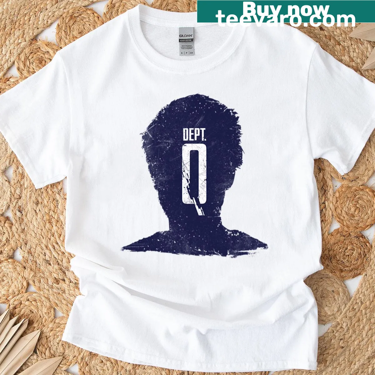 Department Q emblem graphic on a stylish T-shirt — on a men's t-shirt